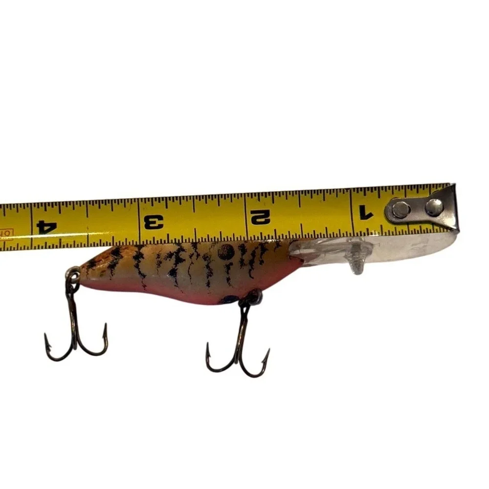 Natural Ike Vintage Deep‎ Diving Crankbait Lure Orange Black Crawfish Pattern
